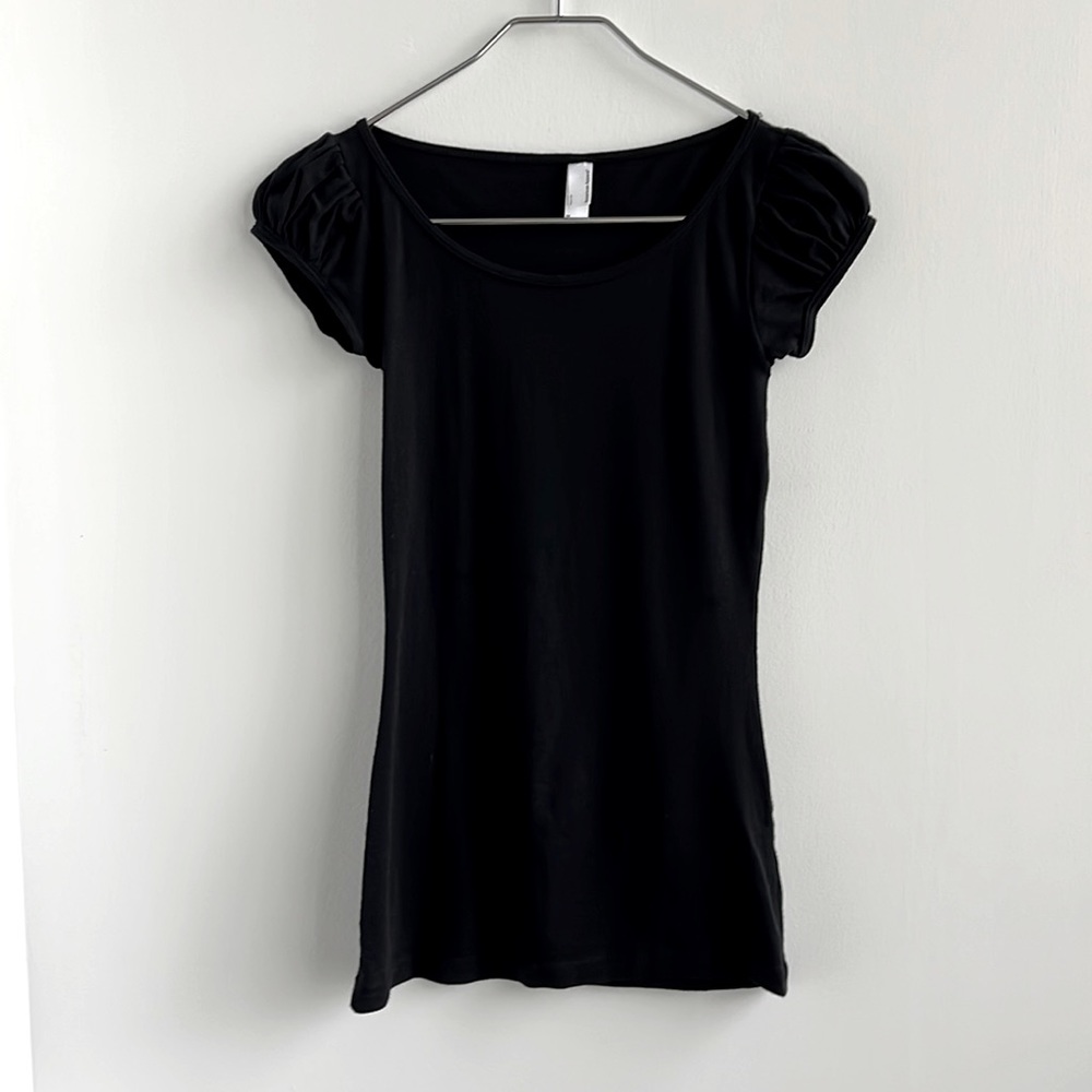 American Apparel Classic Girl Ruffle Cap Sleeve Tee